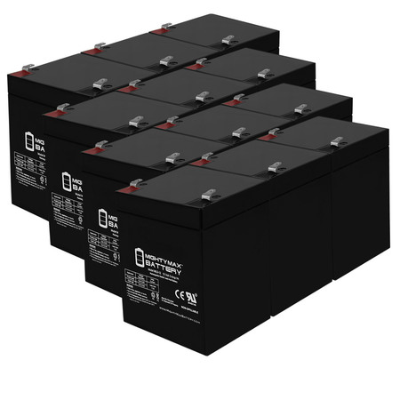MIGHTY MAX BATTERY 12V 5AH SLA Battery replaces pc1250 ub1250 ca1240 bp5-12 es4-12  12 Pk ML5-12MP1221813146